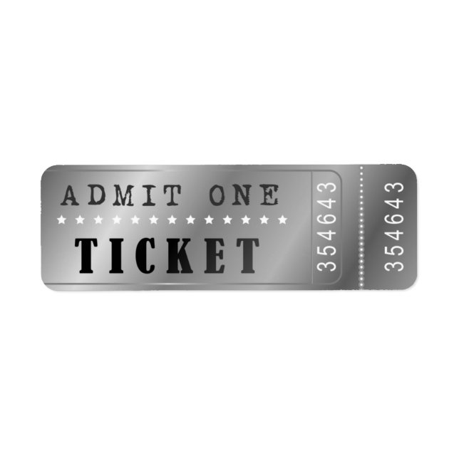 Billet de traitement d'entrée Afficher Argent Vint (Devant)