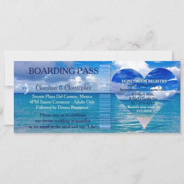 Billet-Destination de carte d'embarquement du (Devant)