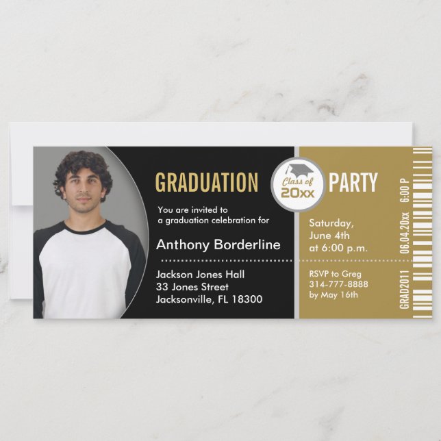 Billet d'inscription Invitation TKT313 Gold (Devant)