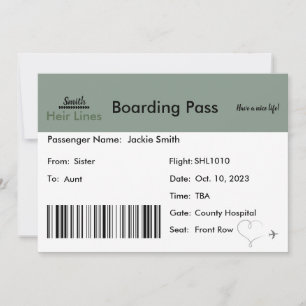 Billet Faire-part de grossesse pour la famille