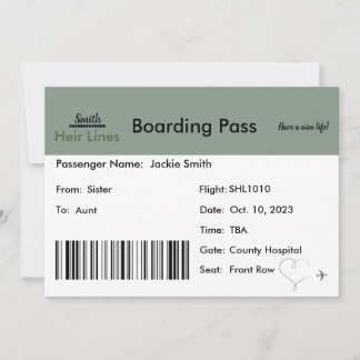 Billet Faire-part de grossesse pour la famille