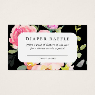 Billet Floral Baby shower de carafe de couches
