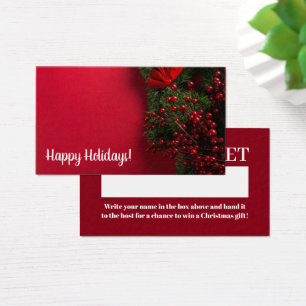 Billet Red Berries & Mistletoe, Raffle de Noël