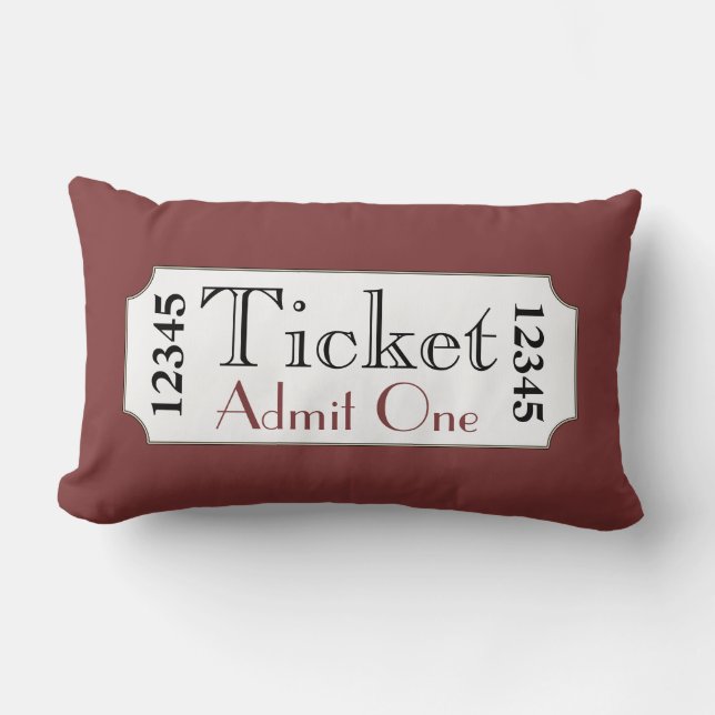 Billet Retro Red Movie Coussin de cinéma (Recto)