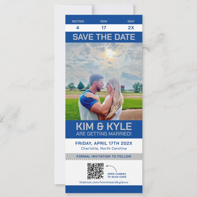Billet Sport Enregistrer La Date Grande Carte Plat (Devant)