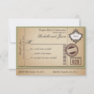Billet vintage RSVP de passeport