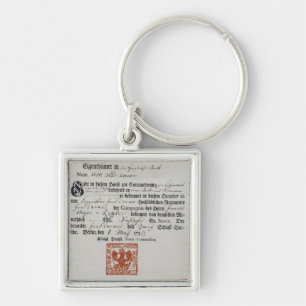 Billeting voucher, 1759 keychain