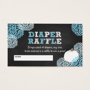 Billets blancs bleus de tombola de baby shower de