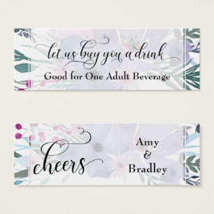 Billets de Boisson   Bouquet de Fleurs Aquarelle C