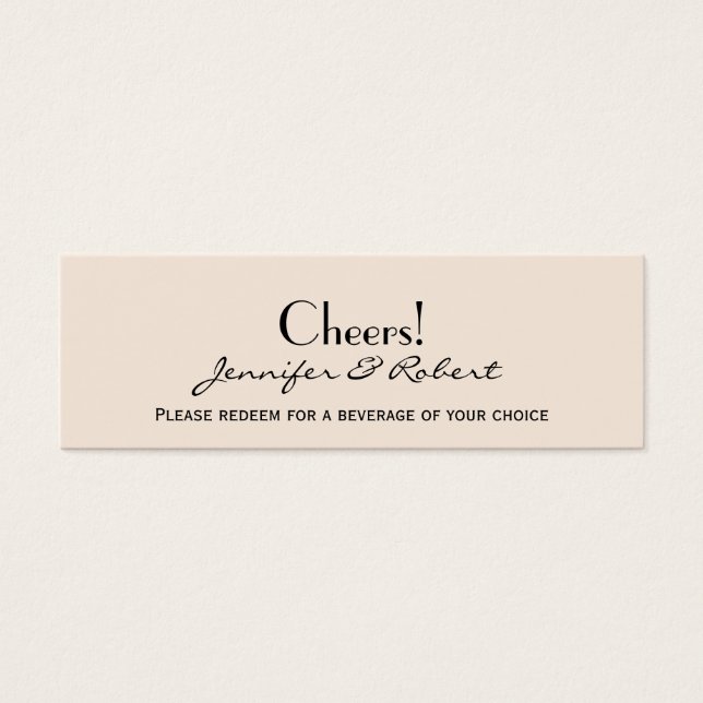 Billets de boisson Mariage Victorian Gold Filigree (Devant)