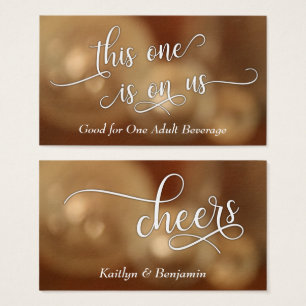 Billets de boissons à script blanc et lumières à s