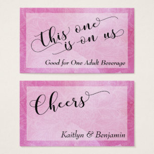 Billets de Boissons de Mariage à Mandala Aquarelle