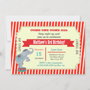 Billets de carnaval Invitations de fête d'annivers