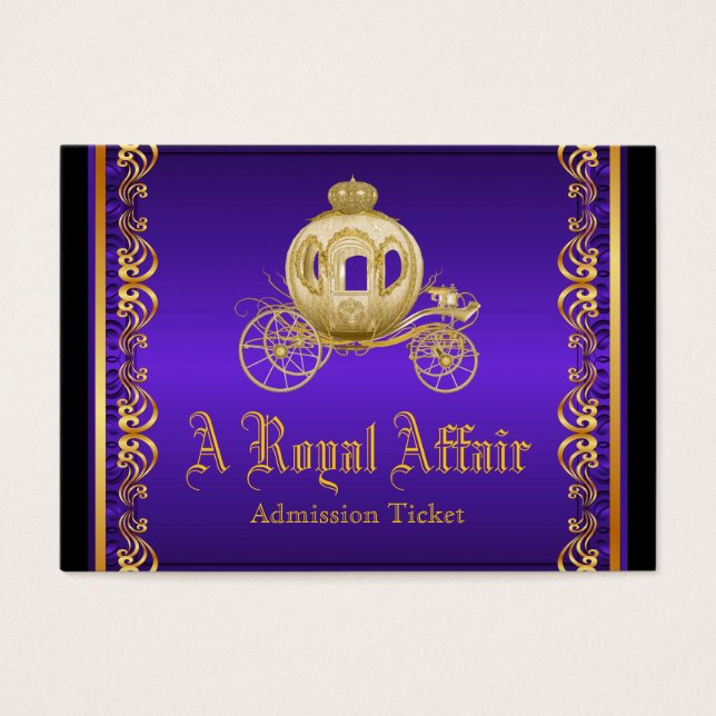 Billets d'entrée du Prom de Purple Gold Royal Affa (Devant)