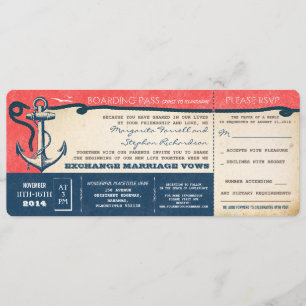 Billets vintages de carte d'embarquement mariage a