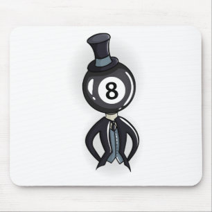 Billiard 8 Ball Guy Pool Player Gift  Mouse Pad