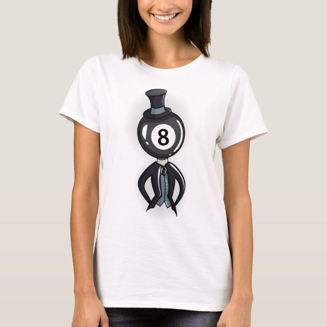 Billiard 8 Ball Guy Pool Player Gift  T-Shirt (Front)