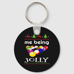 Billiard 8 Ball Pool Player Sarcasm Novelty Humour Keychain