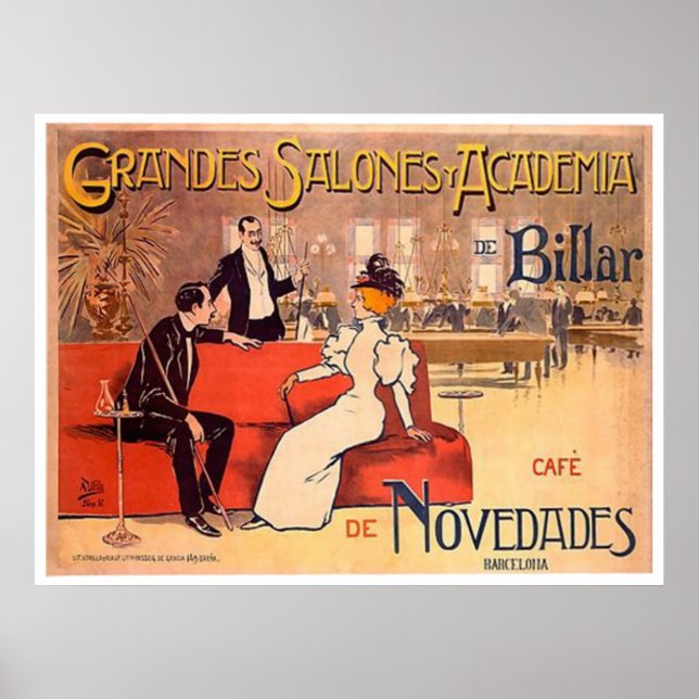 Billiard Academy Barcelona, Spain Poster (Front)