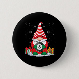 Billiard Ball Christmas Gnomes Cute Billiard Ball 2 Inch Round Button