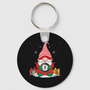 Billiard Ball Christmas Gnomes Cute Billiard Ball Keychain