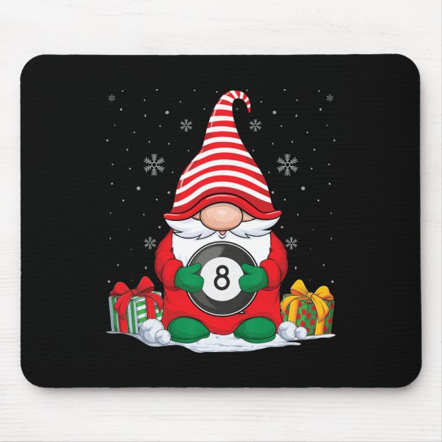Billiard Ball Christmas Gnomes  Cute Billiard Ball Mouse Pad (Front)