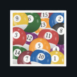 Billiard Ball  Collection Napkin<br><div class="desc">Close up of billiard balls.</div>