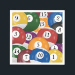 Billiard Ball  Collection Napkin<br><div class="desc">Close up of billiard balls.</div>
