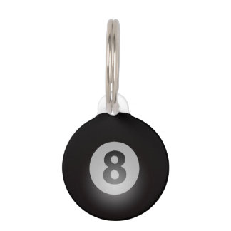 Billiard Ball Eight Ball Pet Tag