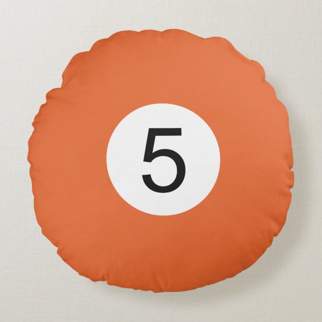 Billiard Ball Rond Cushions #5 (Front)