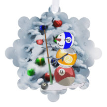 Billiard Ball Snowman Christmas