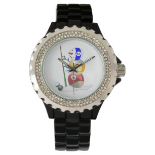Billiard Ball Snowman Watch
