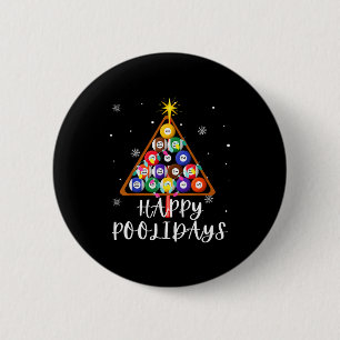 Billiard Ball Xmas Tree Ol Billiards Christmas  2 Inch Round Button