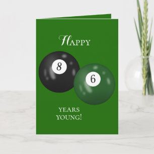 Billiard Balls 86th birthday Card