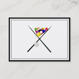 Billiard Balls and Pool Cues Business Card