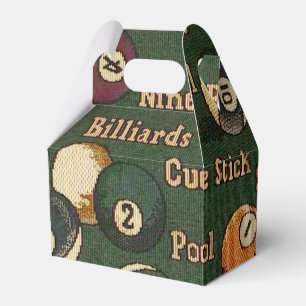 Billiard Balls Background Gable Favour Box