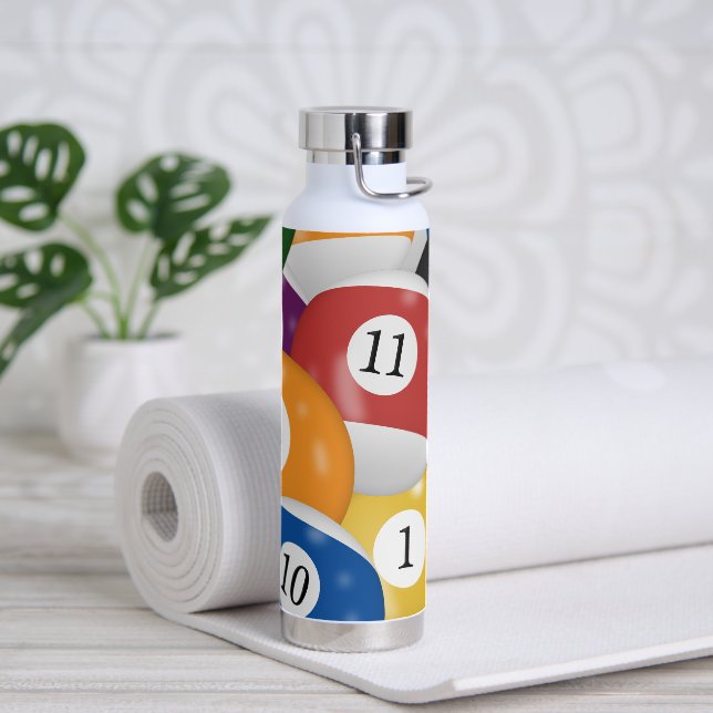 Billiard Balls Background Water Bottle (Yoga)