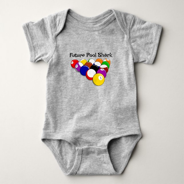 Billiard Balls Design Baby Bodysuit (Front)