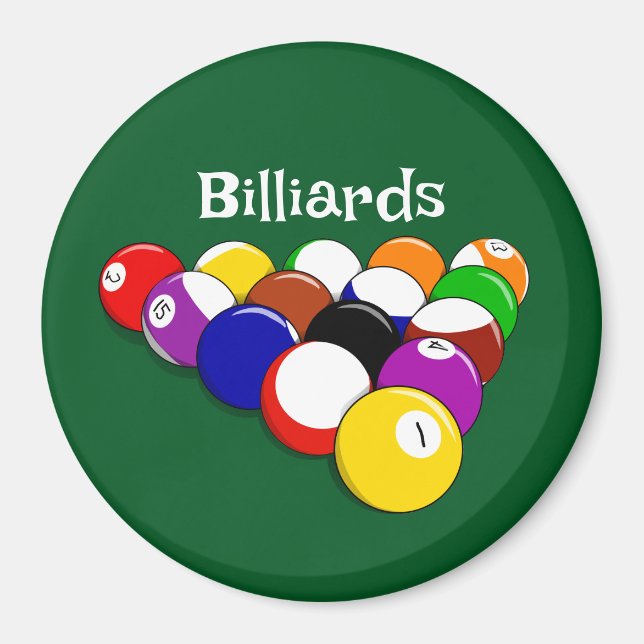 Billiard Balls Design Magnet (Front)