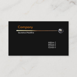 Billiard Business Card