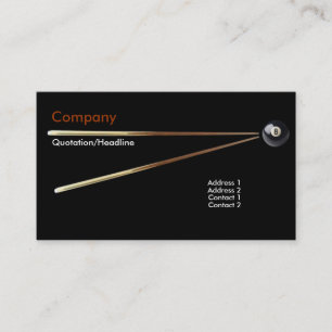 Billiard Business Card