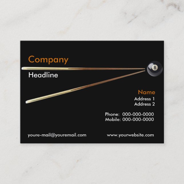 Billiard Business Card (Front)
