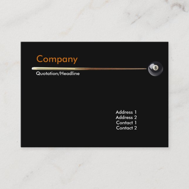 Billiard Business Card (Front)