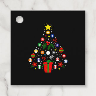 Billiard Christmas Tree Favour Tags