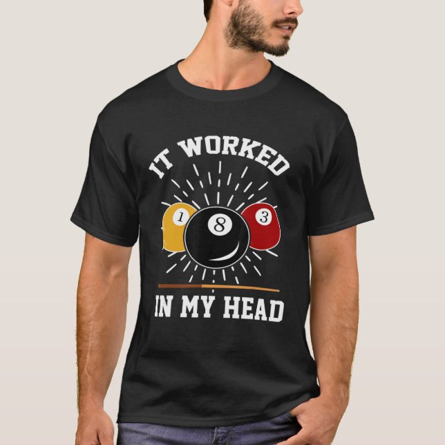 Billiard Cue Chalk Pool Balls Snooker  1 T-Shirt (Front)