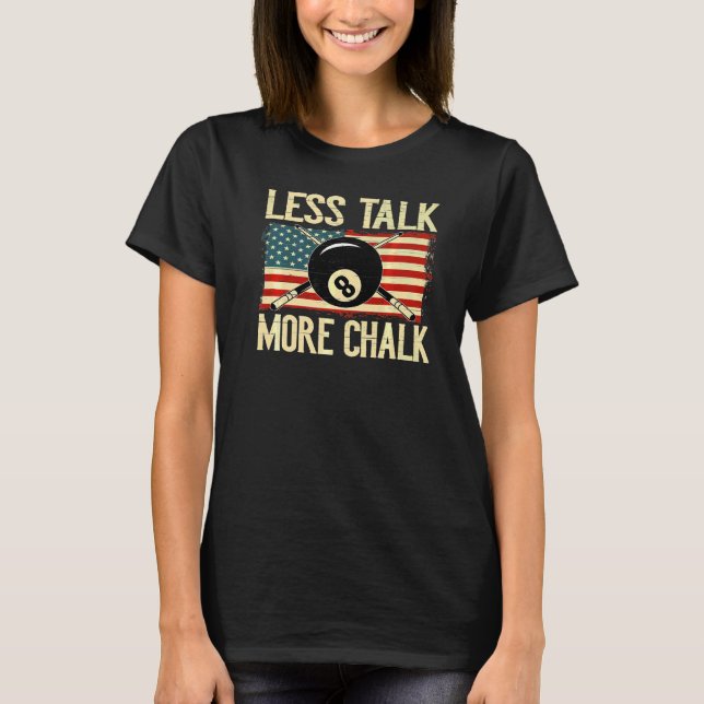 Billiard Cue Pool Balls Snooker T-Shirt (Front)