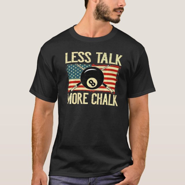 Billiard Cue Pool Balls Snooker T-Shirt (Front)