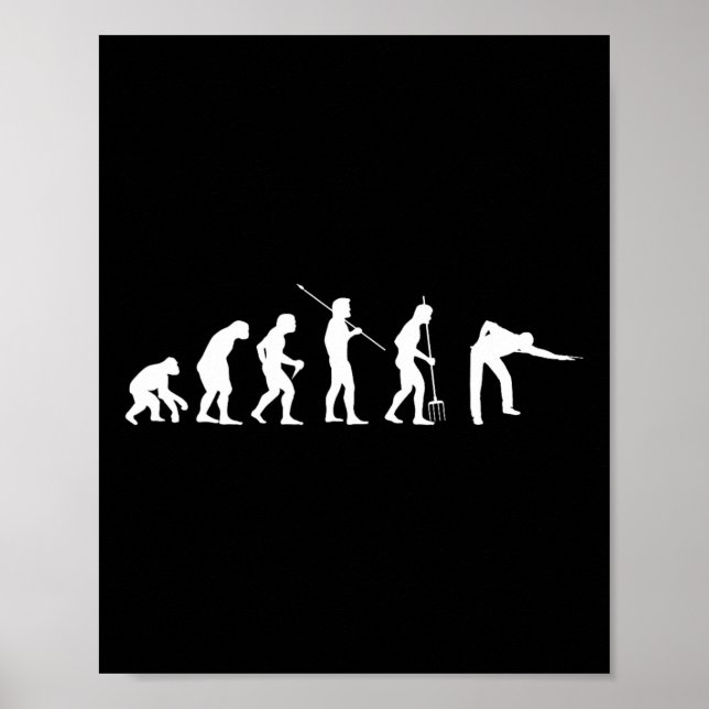 Billiard Evolution Snooker Pool Chalk Billiard Pla Poster (Front)