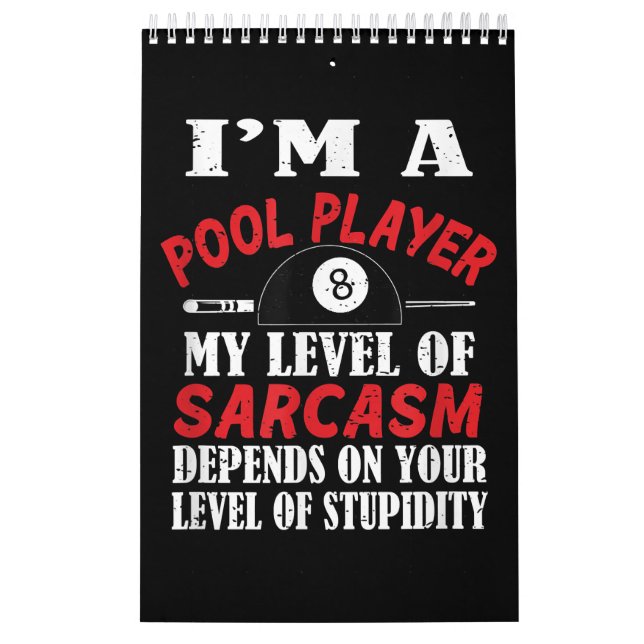 Billiard Gift Billiards Pool Snooker,Sarcasm Funny Calendar (Cover)
