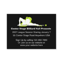Billiard Hall Promotional Business Cards